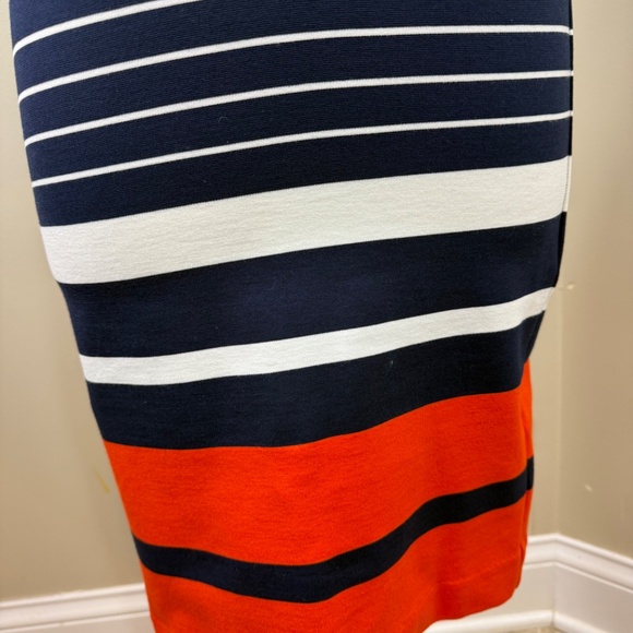 Size 2 Michael Kors Blue an White Striped Dress - Picture 5 of 6